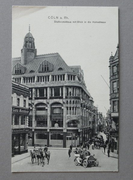 Postcard PC Koeln 1905-1915 Highstreet Stollwerk house Town architecture NRW